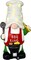 Garden Gnome Statues Outdoor Decor, Solar Powered Outdoor Gnome with BBQ Grill Decorative Yard Garden Lights Art Gifts with 11 Warm White LEDs